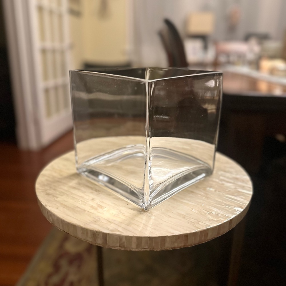Square Glass Flower Vase
